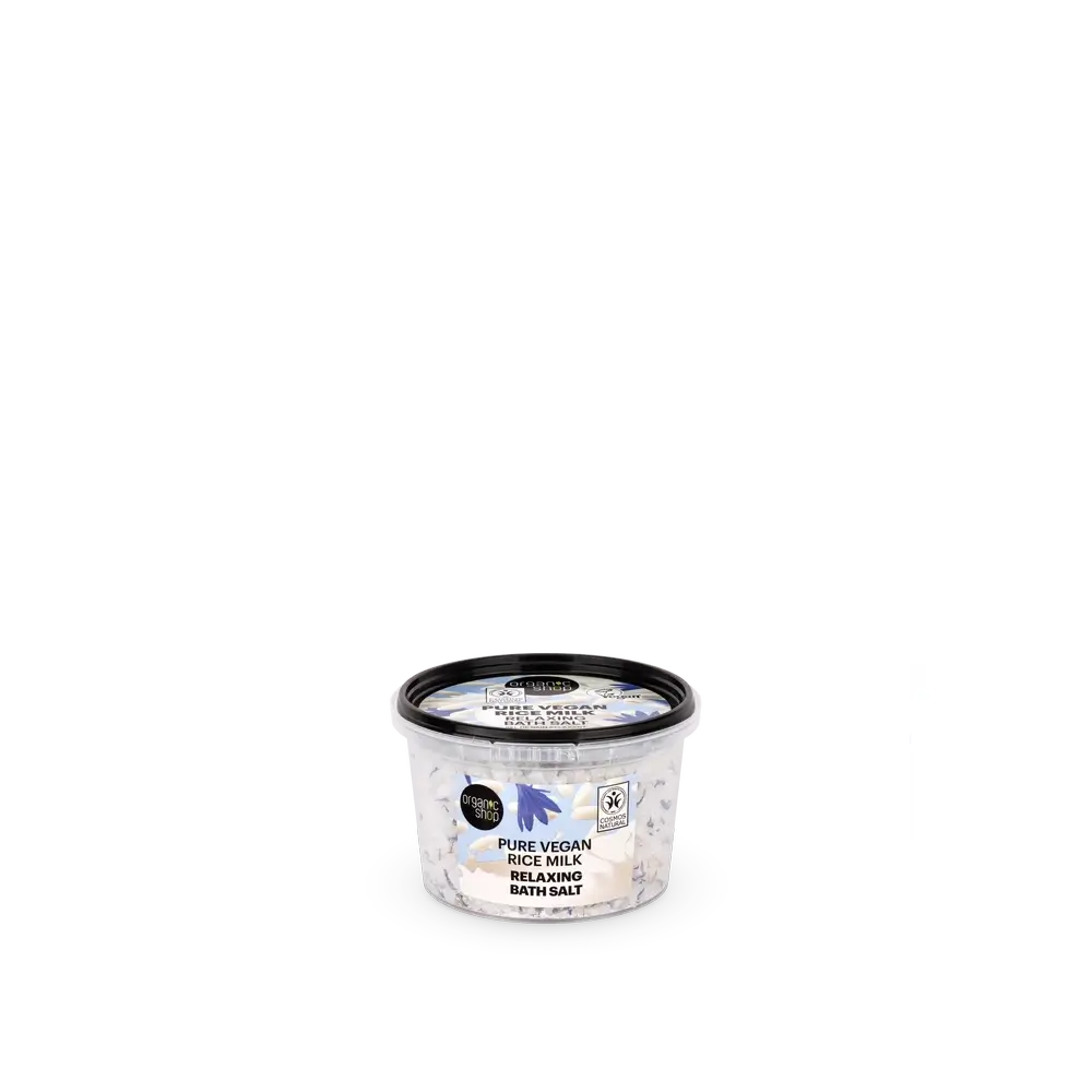 Organic Shop Relaxing Bath Salt With Vegan Rice Milk, 300 G