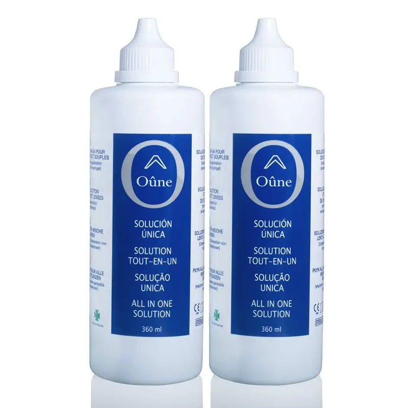 Oune Solución Única Líquido De Lentillas, 2x360 ml