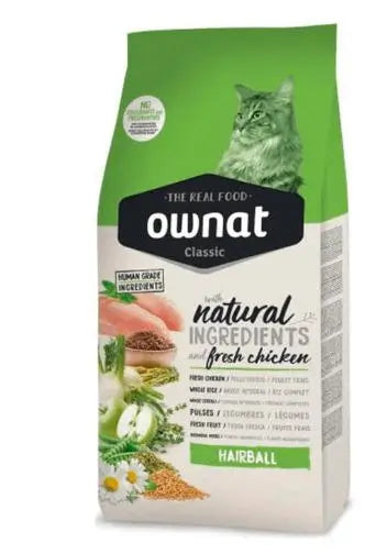 Ownat Classic Feline Adult Hairball 1,5Kg, pienso para gatos