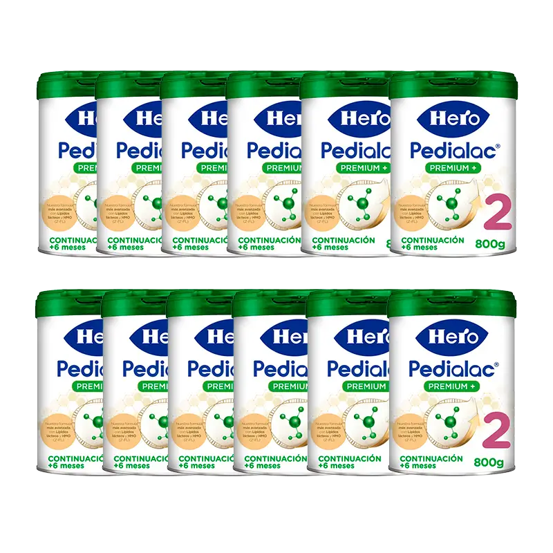 Pack 12 X Hero Baby Pedialac Milk 2 Bottle, 800g