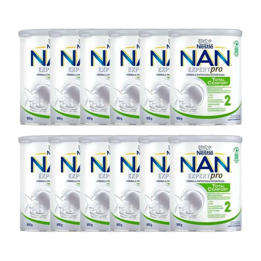 Pack 12 X Nan Confort 2 Leche Infantil , 800 g