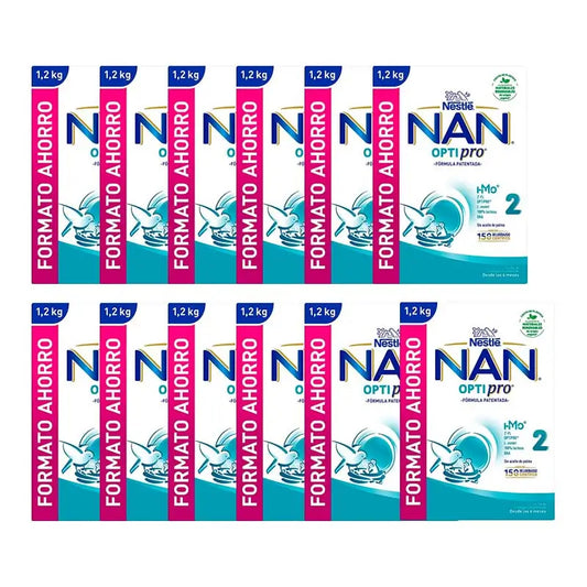 Pack 12 X Nestlé Nan Optipro 2, 1200 gr