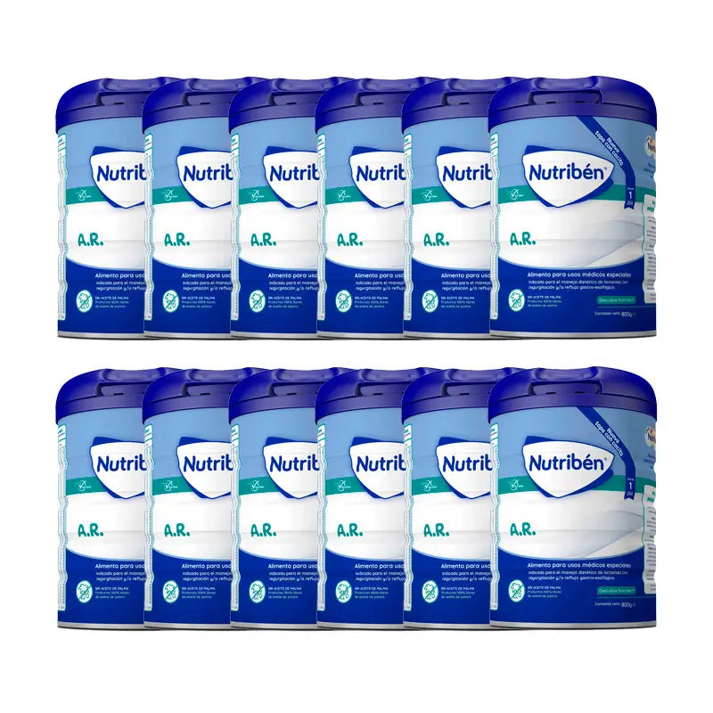 Pack 12 X Nutriben Leche Ar 800 gr