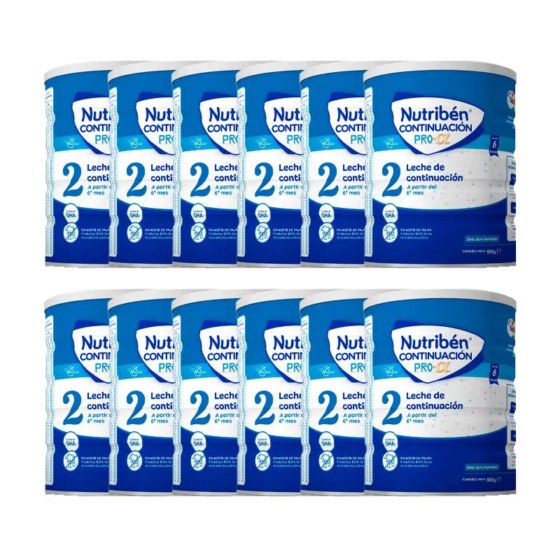 Pack 12 X Nutriben Continuacion Pro-Alpha Milk, 800 g