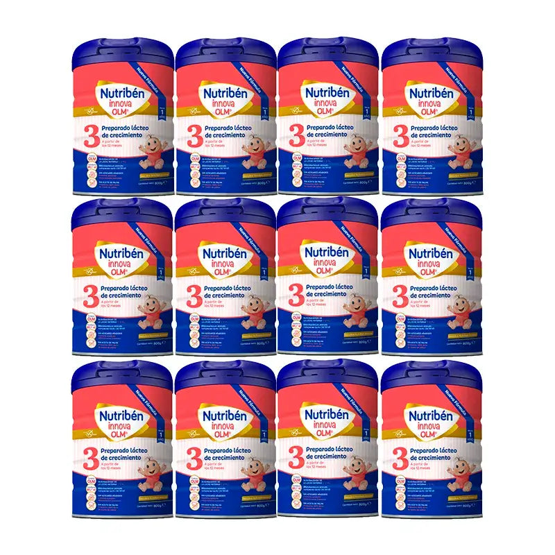 Pack 12 X Nutriben Innova 3 OLM Milk, 800 G