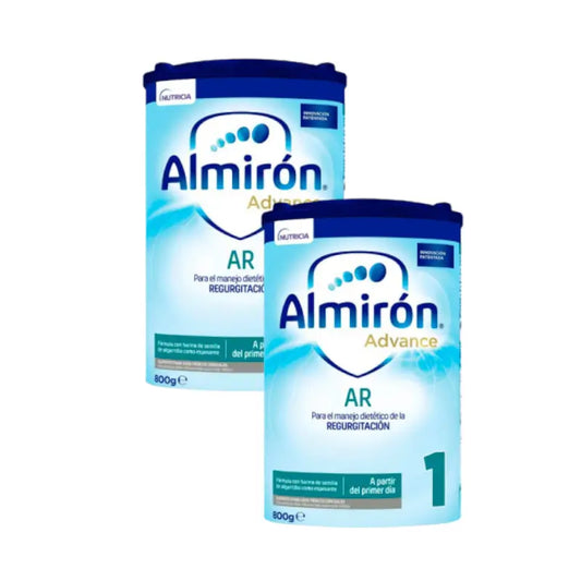 Pack 2 X Almirón Advance AR1, Leche de Fórmula para Bebé Anti Regurgitación, desde Primer Día, 800g