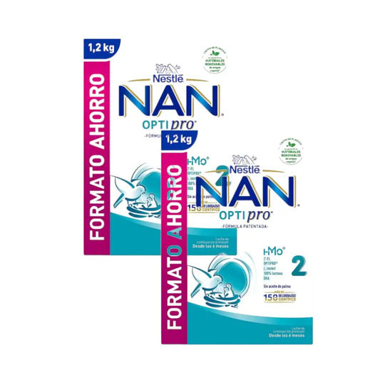 Pack 2 X Nestlé Nan Optipro 2, 1200 gr