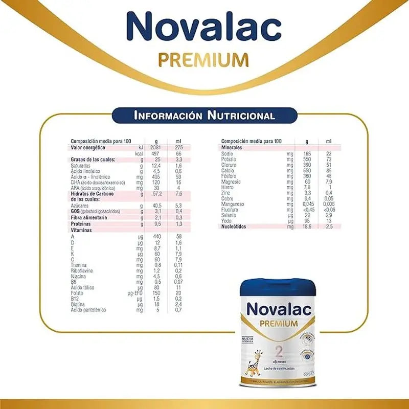 Pack 2 X Novalac 2 Premium Formula 800 gr