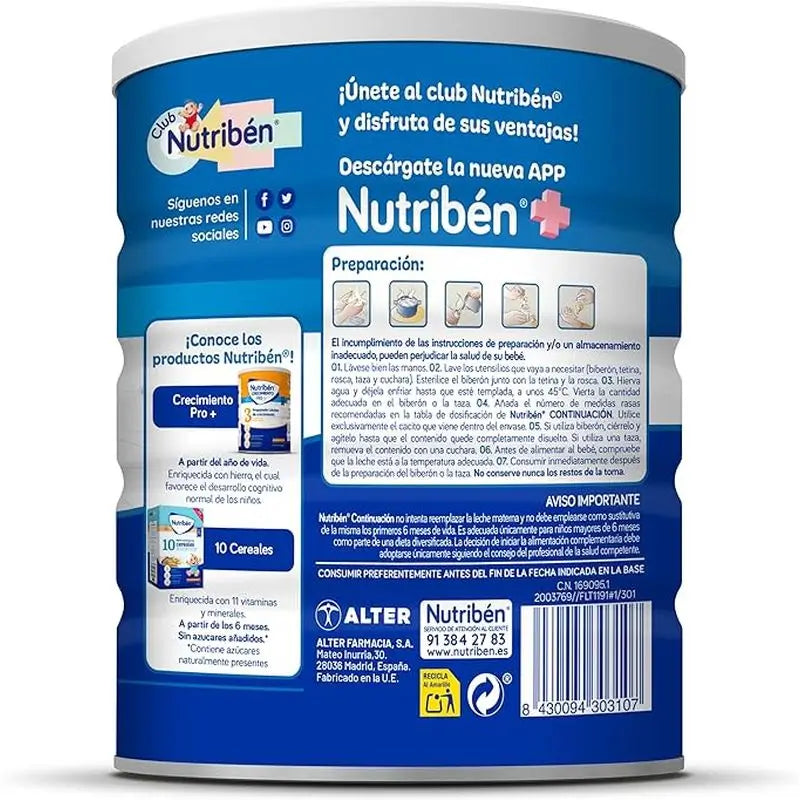 Pack 2 X Nutriben Continuacion Milk Pro-Alpha, 800 gr