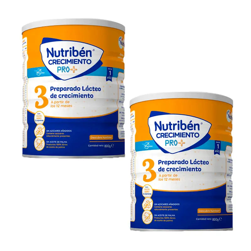 Pack 2 X Nutriben Leche Crecimiento Pro+ 3, 800 g