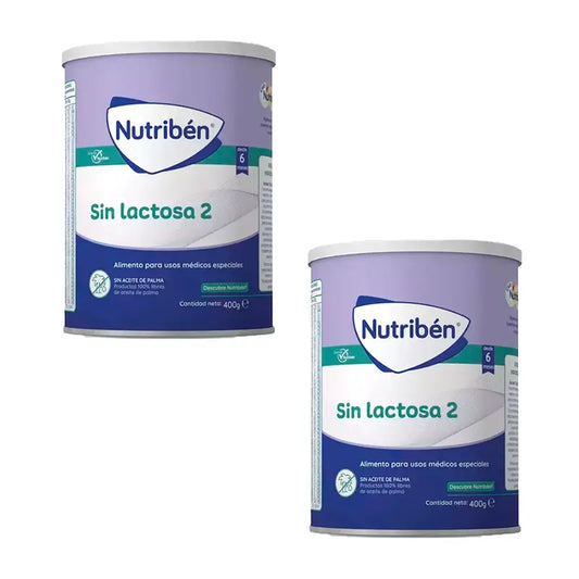 Pack 2 X Nutriben Lactose-Free Milk 2, 400g