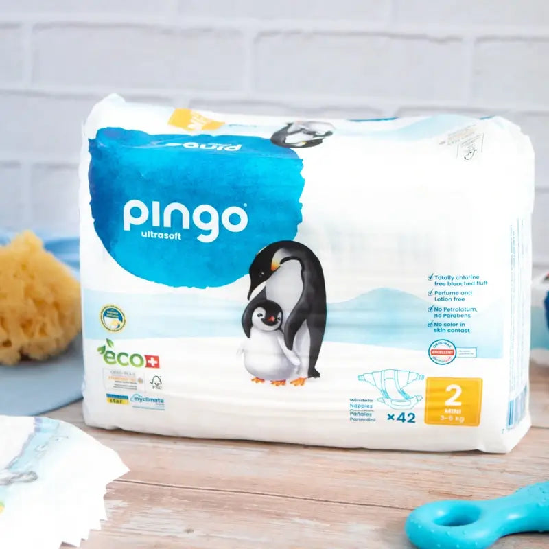 Pingo Pack 2X Ecological Nappy Size 2 Mini, 84 Pcs.