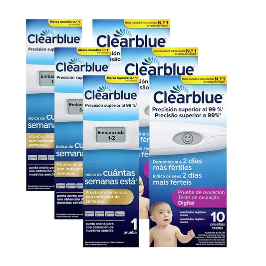 Clearblue Digital Pregnancy Test Pack 3 Pregnancy Tests + 3 Ovulation Tests 30 Sticks