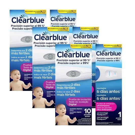 Clearblue Pack Early Pregnancy Test Analogue 3 Tests + Clearblue Ovulation Test 30 Test Sticks