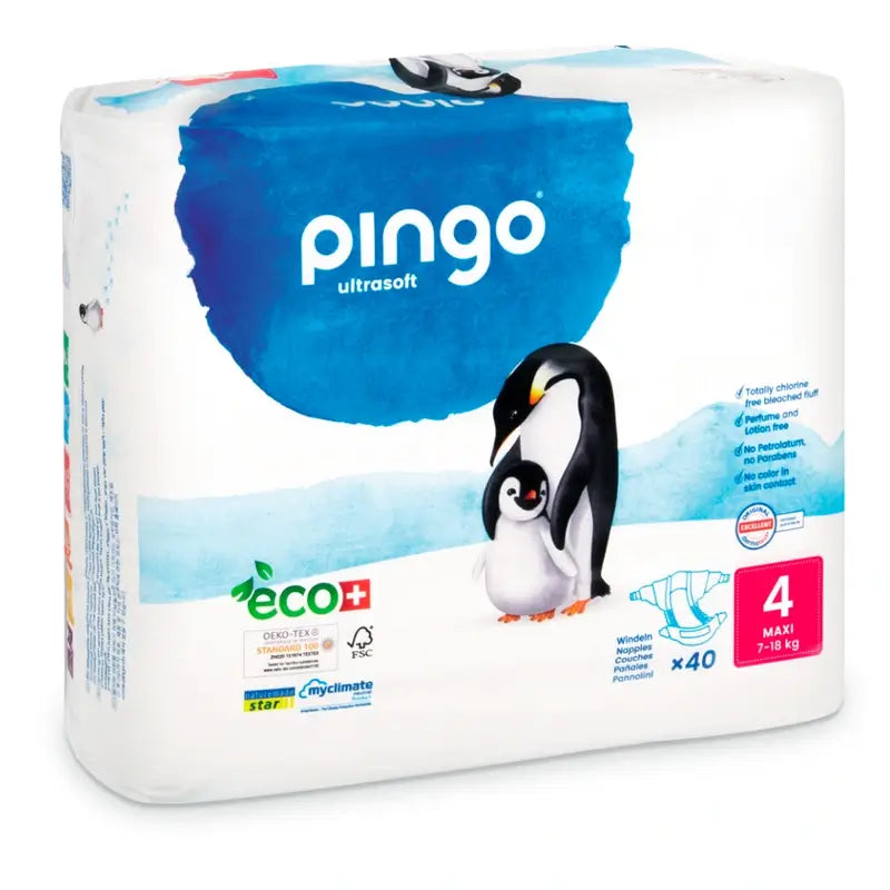 Pingo 3X Ecological Nappy Pack Size 4 Maxi, 120 Pcs.