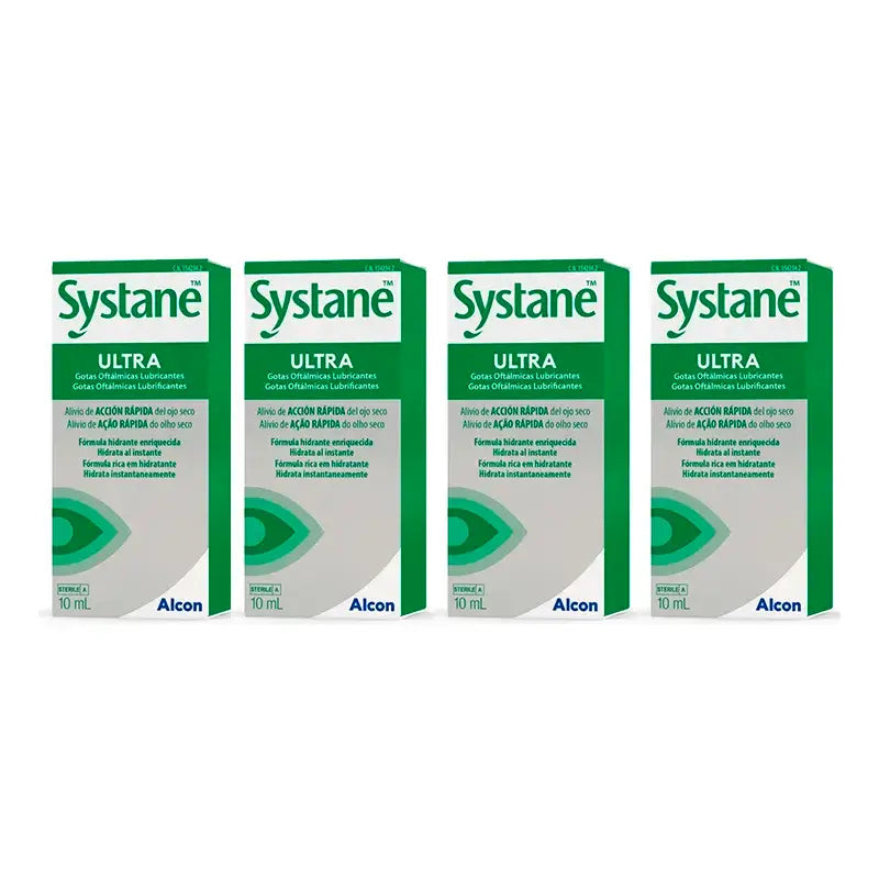 Systane Ultra Eye Drops Pack 4, 10 ml