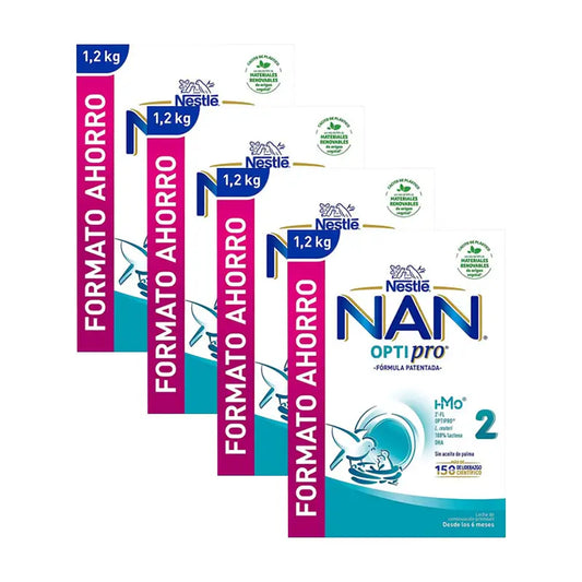 Pack 4 X Nestlé Nan Optipro 2, 1200 gr