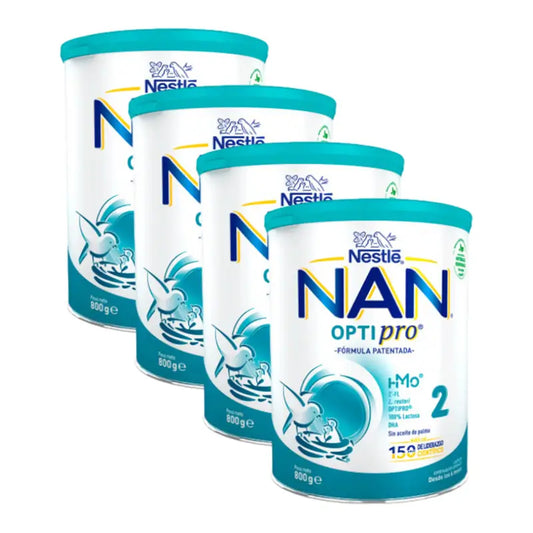 Pack 4 X Nestlé Nan Optipro 2, 800 gr