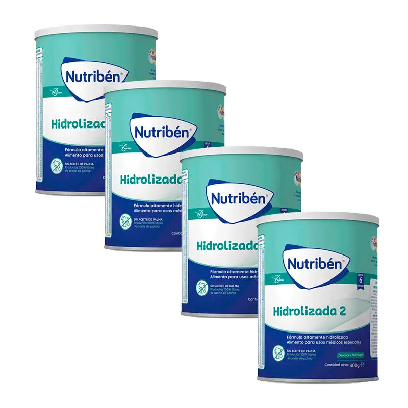 Pack 4 X Nutriben Hydrolysed Milk 2 400 g