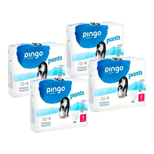 Pingo Pack 4X Ecological Nappy Briefs Size 4, 120 pcs.