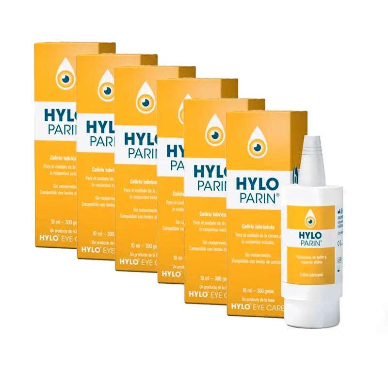 Pack 6X Hylo Parin Lubricating Eye Drops, 6x10 ml