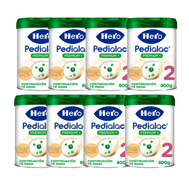 Pack 8 X Hero Baby Pedialac Milk 2 Bottle, 800g