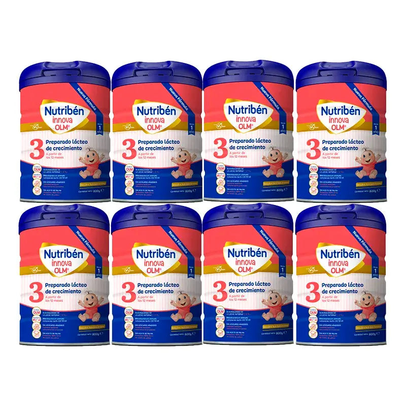 Pack 8 X Nutriben Innova 3 Milk OLM, 800 G