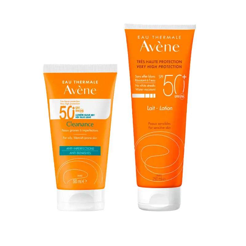 Avene Cleanance Solar SPF50+ 50 ml + Avene Leche Solar SPF50+ 250 ml