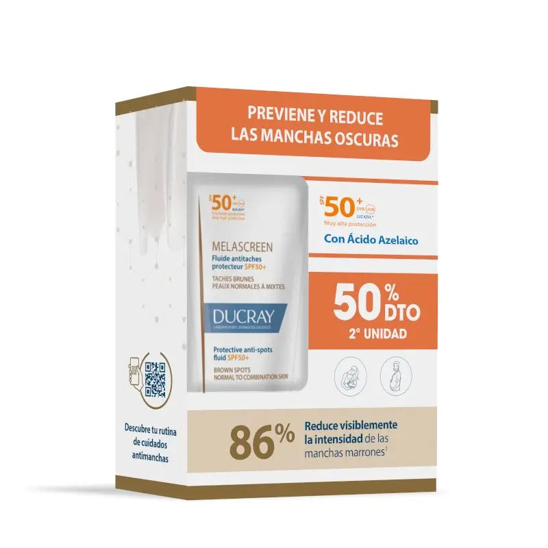 Pack Ducray Melascreen Fluido Spf 50+ 2ªUd 50% dcto 2x50ml