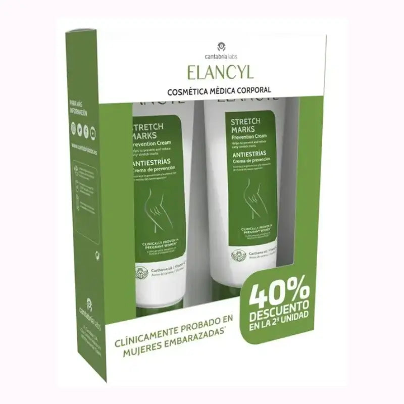 Duplo Pack Elancyl Stretch Mark Prevention Cream 2x200 ml