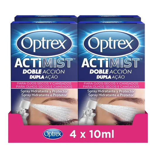 Optrex Actimist Dry & Irritated Eyes Spray Pack 4x10 ml