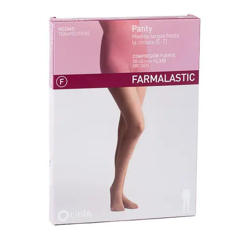 Panty Compresión Fuerte Farmalastic Beige T.Reina