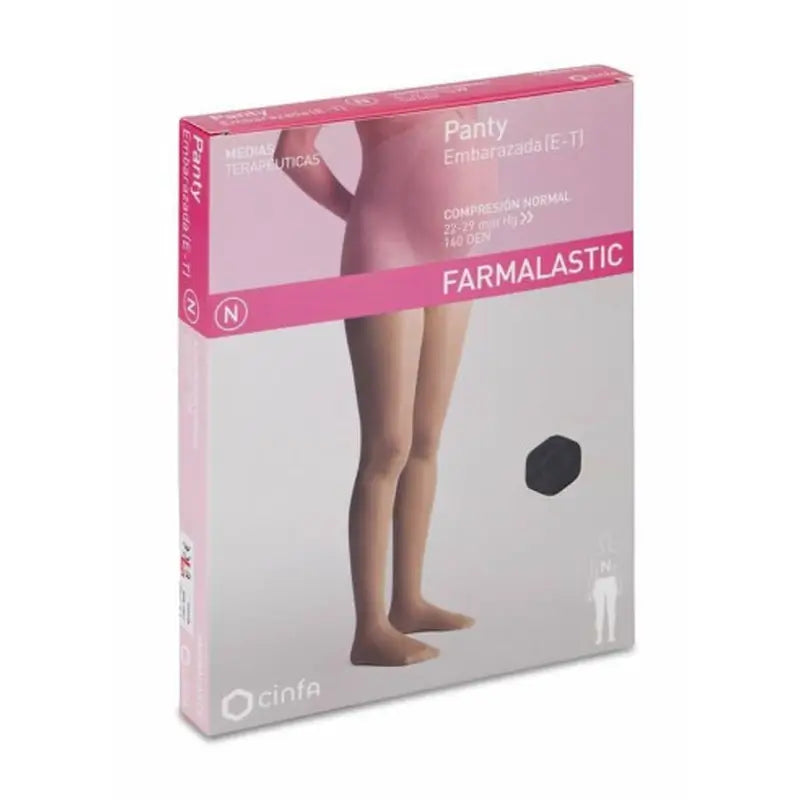 Farmalastic Pregnant Normal Compression Pantyhose Black, Large Size