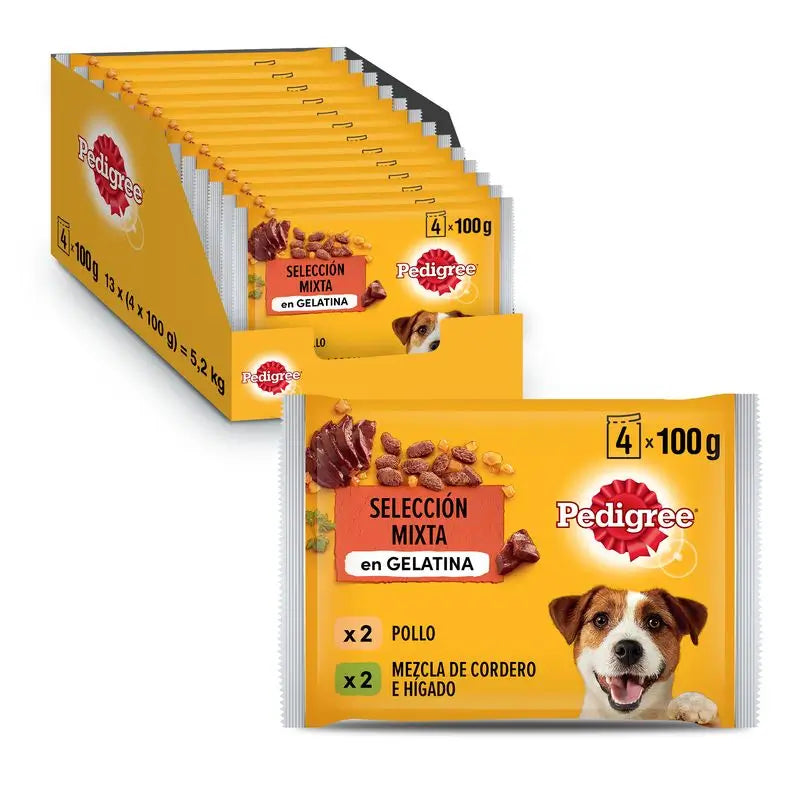 Pedigree Sachets 4Pack Chicken & Lamb 13X4X100