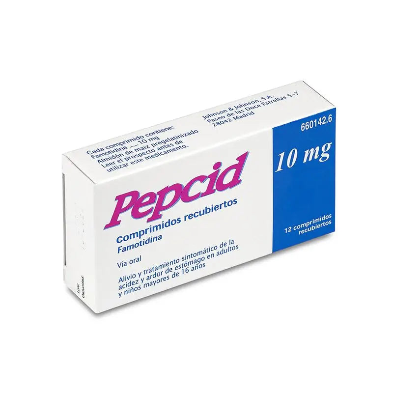 Pepcid 10 mg 12 Comprimidos Recubiertos