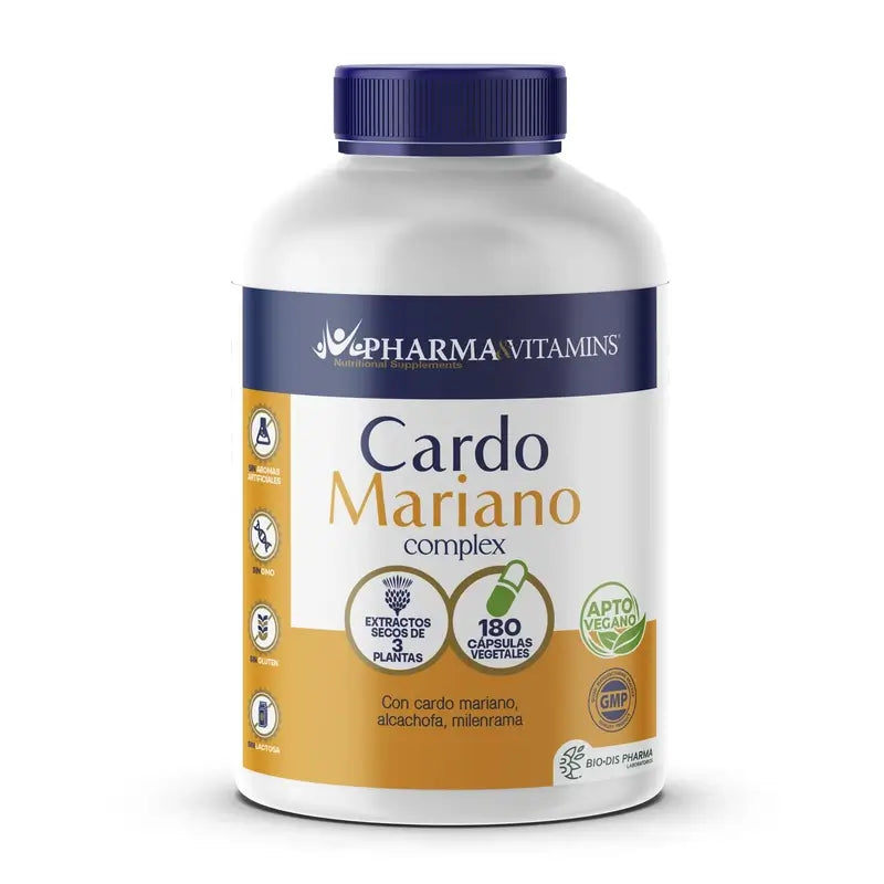 Pharma & Vitamins Milk Thistle (Complex) 180 Veggie Capsules.