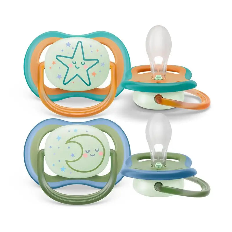 Philips Ultra Air Nighttime Pacifiers +18 Months Neutral, 1 piece