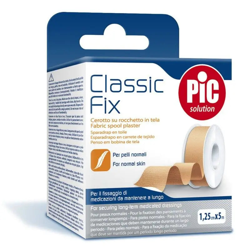 Pic Esparadrapo Classic Fix Tela Rollo Piel 1,25Cmx5M