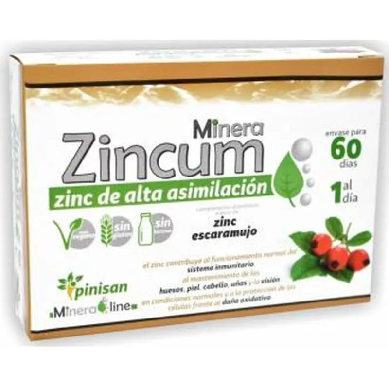 Pinisan Mineraline Zincum 60 Cápsulas 