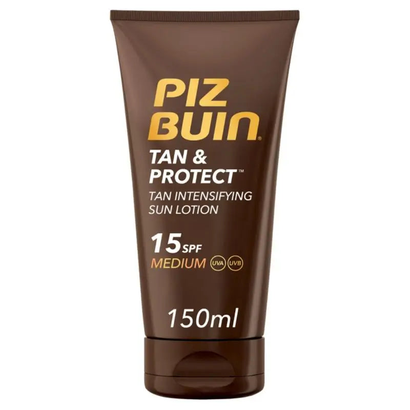 PIZ BUIN Tan & Protect Loción Solar Intensificadora del Bronceado SPF15, 150 ml