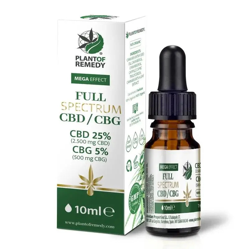 Plant Of Remedy Cannabis Sativa Oil Full Spectrum 25% CBD 5% Cbg , 10 ml