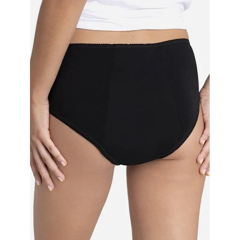 Platanomelon Kiwitas Classic Plumeti Menstrual Panties Black / Xxl