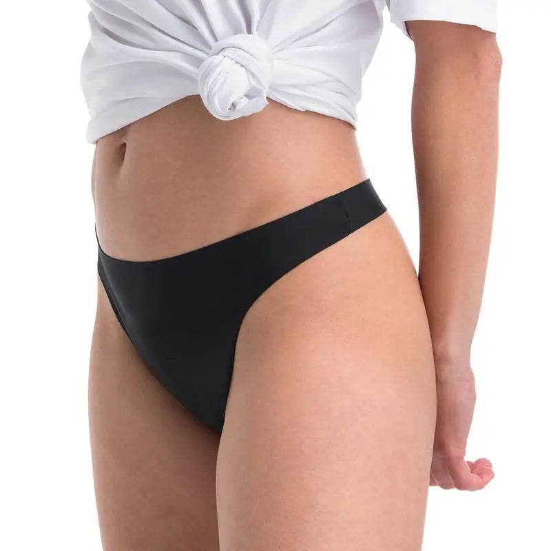 Platanomelón Salud E Higiene Kiwitas Tanga Comfy Braguitas Menstruales Negro / S