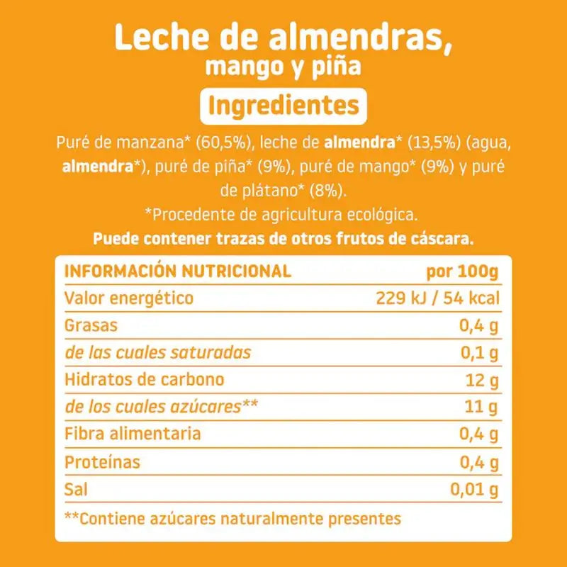 Pouch Almond, mango and pineapple 100 g ECO