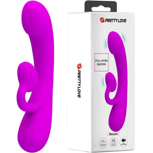 Pretty Love Sincere Vibrador Y Succionador De Clitoris Silicona Morado 