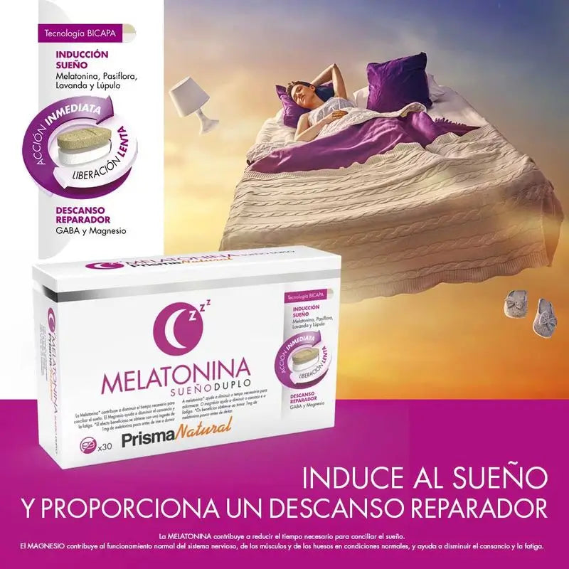 Prisma Natural Melatonin Bicapa Sleep, 30 tablets