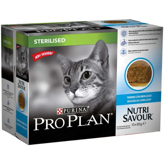 Pro Plan Feline Esterilizado Bacalao 10X75Gr