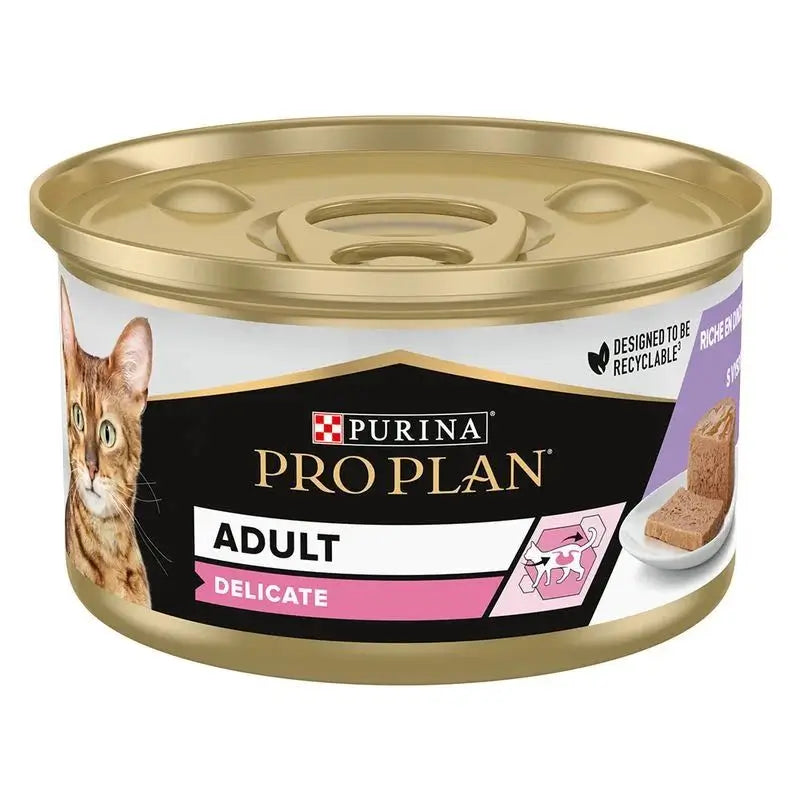 Pro Plan Feline Lata Delicate Pavo 24X85Gr