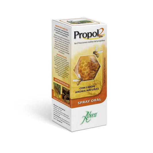 Aboca Propol 2Emf Spray Forte Propolis, Sore Throat & Mouth Cavity, Citrus & Honey Flavour, 30 ml