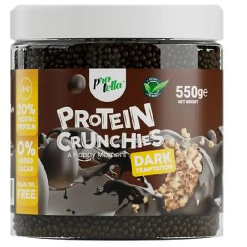 Protella Protein Crunchies Bolitas Chocolate Negro 550Gr.